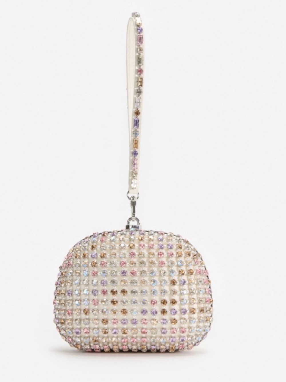 Self-Portrait Pearl and Multicolor Crystal Wristlet Clutch